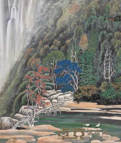 郑百重 神仙居处 镜心 52×44cm